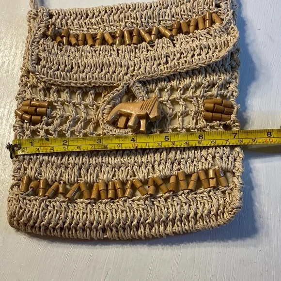 Stylish Tan Woven Women's Bag - Picture 5 of 7